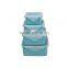 4pcs rectangle plastic storage box with lid