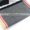 Factory price women's grey stripe cashmere feeling acrylic scarf with fringe