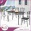 Chinese rectangle 4 person dining table and chair cheap mdf wooden rustic dining table