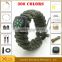 fashion letters woven paracord survival bracelet with fire starter buckles