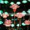 elegant crystal lotus flower candle holder