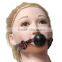 Wholesale ball gag adjustable leather mouth balls ,woman knitted strip gag by polyste