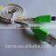 Colorful Flat Camouflage Micro USB cable for HTC , for Samsung , usb charger cable