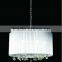 White and Black Lampshade Modern Crystal Chandelier Lighting