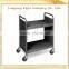 school library furniture 2 tiers metal V-shape book carrier cart/Modern Library Furniture metal book trolley