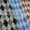 mickey mouse knit coffee diamond checks on white polyester milk fiber Spandex print italy fabric