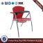 office furniture leather folding chair with steel frame conference chair with writing table HX-TRC005