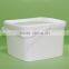 3L plastic FOOD GRADE packing square pail