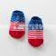 custom soft baby boys baby girls crew socks with colorful flag design