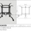 HS-A085B restaurant furniture metal cast iron table leg black powder coating table base new table leg bracket strong