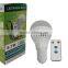 Intelligent control emergency led bulb 7w smd 2835 plastic AC160-240V battery powered led lights