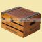 2015 Customized unfinished cheap sliding wooden wine boxes/wooden box wine