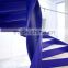 columbus circle metal spiral stair with frameless glass balustrade
