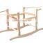 New Zealand pine wood Moses Basket Rocking Stand two side rocking dark brown white color and Log color