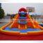 Commercial inflatable amusement park with slide, kids amusement park slide with pool, amusement park equipment