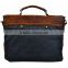 Vintage canvas messenger bag with leather trim for mens                        
                                                Quality Choice
