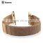 Luxury Golden Stainless Steel Strap for Apple Watch with Connector Adapter