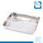 Stainless steel rectangular towel tray & serving tray