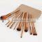 12pcs private label face cleaner make up cosmetic brush set wholesale manufacturer