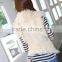 Newest Girls Winter Double Face Mongolia Lamb Fur Vest Waistcoat Designer Fur Fashion