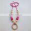 Crochet Hemp Teething Ring Nursing Necklace
