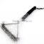 12inch Stainless Steel hard Bristles rubber handle BBQ Grill Brush