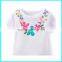 New arrival hot sale infant baby girls bodysuits flower pattern bodysuits