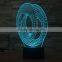 3D Optical Night Light Illusion Circle 7 RGB Light Colors 10 LEDs AA Battery or DC 5V Mixed Lot