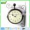 2015 new design metal outdoor double clock