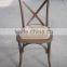 wooden cafe chair cross back dining chair