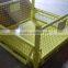 RH-C03 steel crate 1140*1130*730mm yellow foldable stoarge cage insert feet steel container wire cages