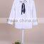 Hot selling girls high collar dress shirt, fashion girls long shirts