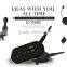 2016 EJEAS E6 Wholesale Mini Helmets Motorcycle Bluetooth Intercom for 6 rider connect 2 riders full duplex talking