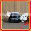black glass jar cosmetics cream empty jar with glass jar for face cream