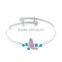 Latest Enamel Christmas Collection Jewelry Silver Enamel Bracelet Bangle
