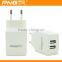 PNGXE wholesale 5v 2a flat micro smart phone 2 usb wall charger for iphone 6