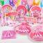 The princess theme birthday party Disposable tableware set-party kid supplies set