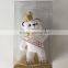 Flocked PVC Toy Bear White