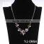 Multi Pendant Jewelry Trendy Long Leather Tassel Bib Crystal Rosary Necklace