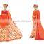 Amazing Orange & Netted Pallu For Brown Blouse Beauty Designer Sarees