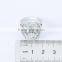 Sparkling big white cubic zircon ring 18k gold plated jewelry for wedding party size#6,7,8