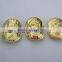 2015 Souvenir custom curve metal gold coins with your own fashion design