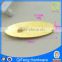 Q-2288 color luggage tag shiny gold trendy oval shape