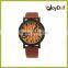 OEM and ODM welcome wholesale wood watch red sandalwood waterproof wood watch sepcial genuine leather wood watch