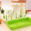 Morden kitchen design plastic dish containers plate drying rack with tray