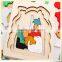 Wooden toy colorful jigsaw puzzles multi layer story puzzles educational puzzle for preschool children