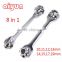 Hot Sale 8 in 1 Portable Dog Bone Wrench Shape Bicycle Repair Tool Hexagon Socket Wrench