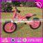 2017 Best design original work pink balance wooden kids bikes for sale W16C179