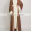 Asian Clothing Oem Women Latest Burqa Designs Pictures Pop up Buttons Caramel Open Jacket Abaya 2017