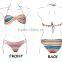 Special Nice Twist Cup Nylon Spandex Bandeau Bikini Swimsuits.